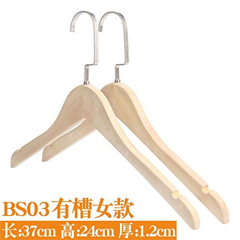 Xyijia Hanger Solid Wood Hangers Men's Wear, Women's Wear, Children's Clothing Shops Wooden Household Wooden Trousers Clip