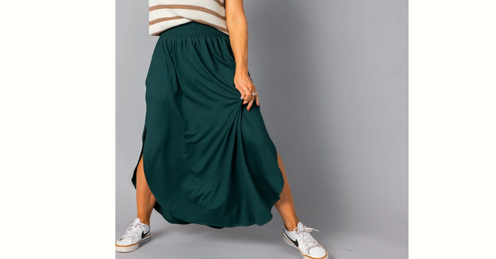 Favorite Smocked Waist Skirt | S-2XL (Multiple Colors) Only $27.99 Shipped! (Reg. $50)