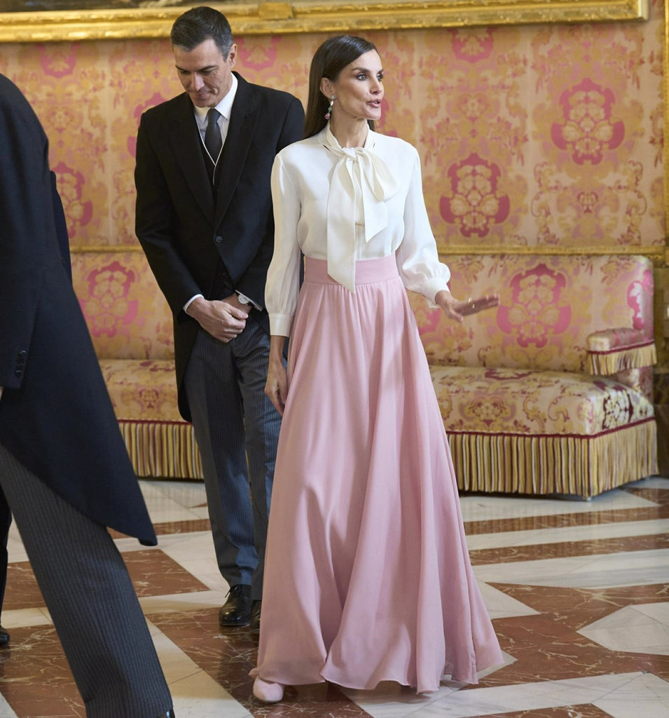 Queen Letizia wore a pink Carolina Herrera ensemble: dated, fug or lovely?
