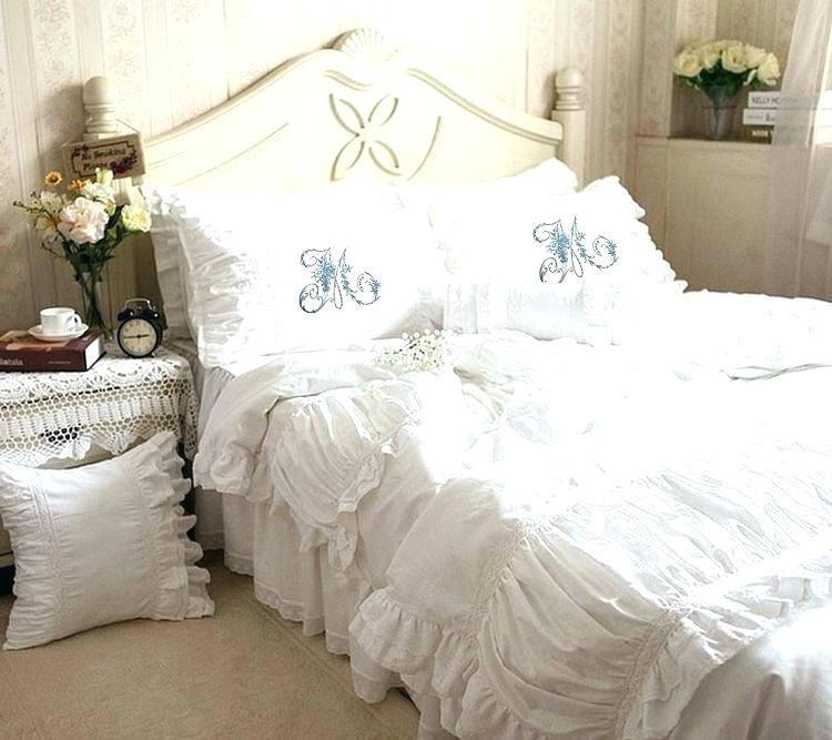 Archaikomely Linen Ruffle Bedding