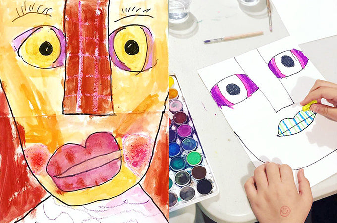 How to Draw Abstract Self Portraits for Kids in 6 Simple Steps