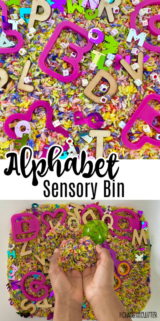 Alphabet Sensory Bin for Preschool Letter Recognition