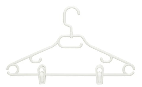Honey-Can-Do HNGZ01364 52 Gram Hanger, with Swivel Hook, Dress Notch, and Clips, 18-Pack