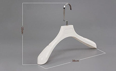 Kexinfan Hanger Thick Wide Shoulder White Plastic Clothes Hanger For Coats Garment(8 Pieces/Lot),Hanger For Lady