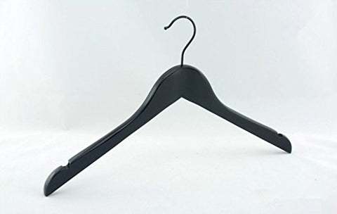 Kexinfan Hanger Luxury Black Wooden Hanger For Shirts, 38-44 Cm Length, Clothes Hanger (16Pcs/Lot),38 Cm Length