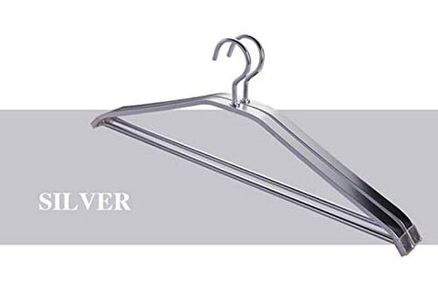 Xyijia Hanger (10 Pieces/Lot Strong Thick Aluminum Metal Hanger Coats Suits Trouser Bar