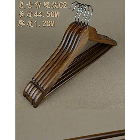 Xyijia Hanger 10Pcs/Lot 40Cm/44Cm Solid Wood Vintage Clothes Rack, Clothing Store Anti-Skid Wooden Hanger. Men's and Women's Suits Hangers