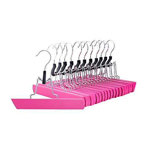 Closer-to-U Pink Wooden Collection Slack Hanger Wood Skirt Hangers Hair s Hanger (12pcs/Lot),