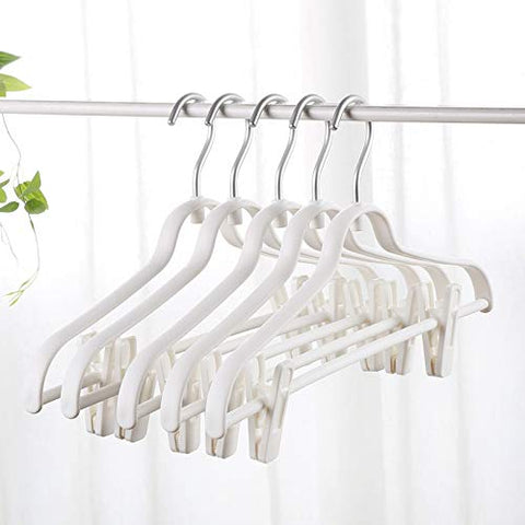 Xyijia Hanger Clothes Rack, Seamless Plastic Coat Clothes Hook Multifunctional Skid Trousers Rack Clothes Rack Clothes Rack