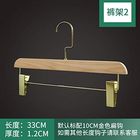 Xyijia Hanger (10Pcs/ Lot Wood Hanger No Paint Wood Clothing Store Hanger Wood Color Women's Anti-Skid Clothes Hanging Green Household Wooden Clothes Support