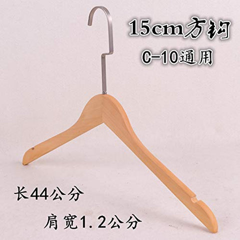 Xyijia Hanger (10Pcs/ Lot Wood Hanger High-Grade Wood Color Adult Clothing Store Wooden Clothes Pants Rack