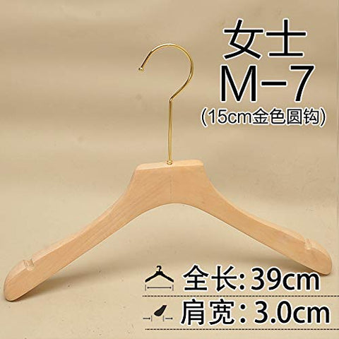 Xyijia Hanger (10Pcs/ Lot Wood Hanger No Paint Wood Clothing Store Hanger Adult Environmental Protection Wood Color Wood Clothes Hanging Home Clothes