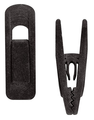 SSWBasics Black Velvet Hanger Clips - 100 Pack