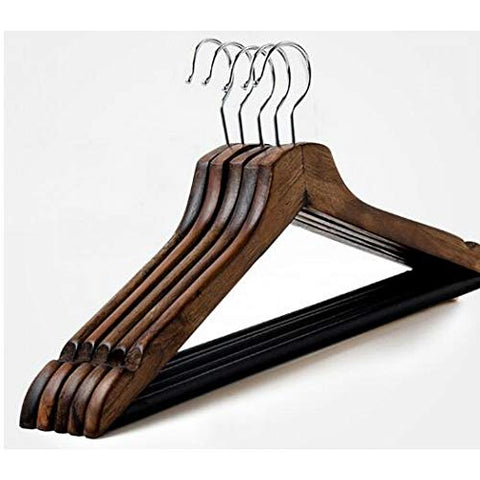 Xyijia Hanger 5Pcs/Lot 43Cm Adult Thick Wood Hangers Vintage Wood Clothes Hang Clothes Hanger High - Grade Sturdy Clothing Racks