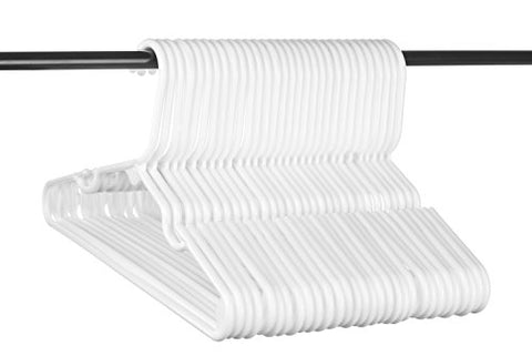 Neaties Children's Size White Plastic Hangers, USA Made Long Lasting Tubular Hangers, Set of 30