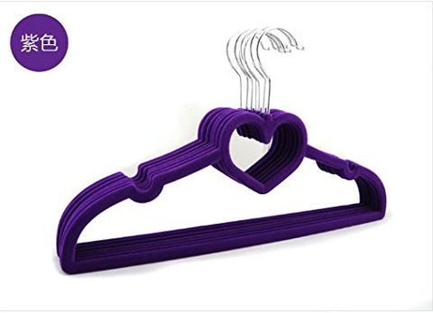 U-emember Girls Love Wire Hangers Wet & Dry Coat Hanger Slip Resistant Wind Resistant Non-Marking Iraq And Clothes Hangers, 20, Purple