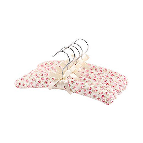 Xyijia Hanger Durable Coat Hanger for Child with Lovely Ribbon Knot, Pack of 5, Floral Blue Ocean Print Hangers