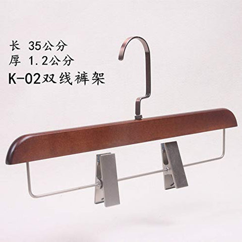 Xyijia Hanger (10Pcs/ Lot Wooden Hanger High-Grade Retro with Bronze Hook Clothing Store Home Adult Hanger