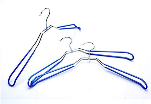 Xyijia Hanger (10Pcs/Lot Colorful Non Slip Plastic Coated Metal Hanger Double Line Coats, Wide Shoulder Hanger