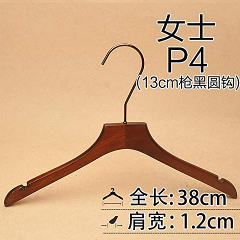 Xyijia Hanger (10Pcs/ Lot Wooden Hanger Retro Coat Non-Slip Clothing Wood Wooden Clothes Rack Clothing Store Clothes Hanging Men and Women