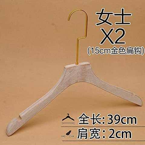 Xyijia Hanger (10Pcs/ Lot Wooden Hangers Washed White Old White Retro Wooden Clothing Store Men and Women Wooden Clothes Hanging Clothes Support