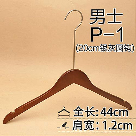 Xyijia Hanger (5Pcs/ Lot Wooden Hangers Clothing Store Adult Men and Women Retro Color Wooden Seamless Clothing Hanging Home Non-Slip Clothing Support