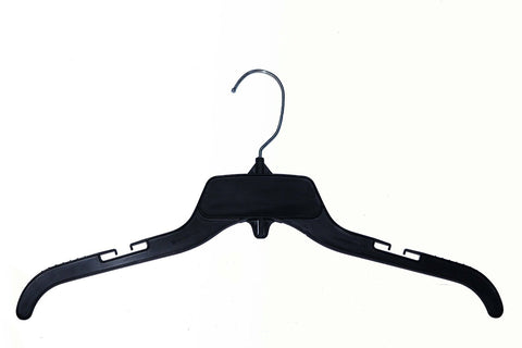 HOUSE DAY Unbreakable Top Hangers - 17" 200pcs Plastic Hangers Black with Polished Swivel Hooks - for T Shirt Blouse Jacket Coat Sweater & More- Plastic Top Hanger #1