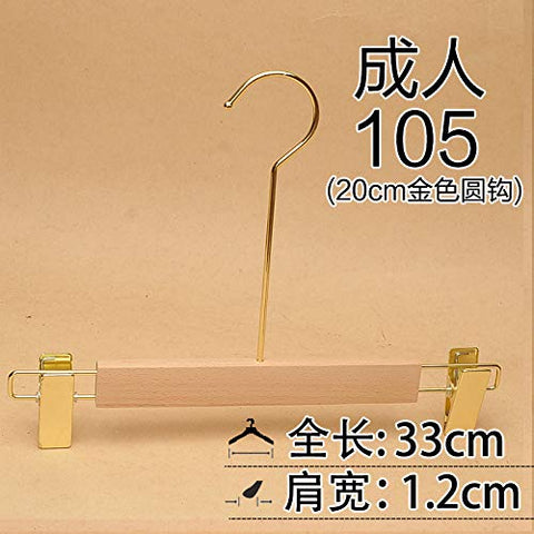 Xyijia Hanger (10Pcs/ Lot Wood Hanger No Paint Wood Non-Slip Wood Clothing Natural Color Clothing Store for Men and Women Long Hanging Hook