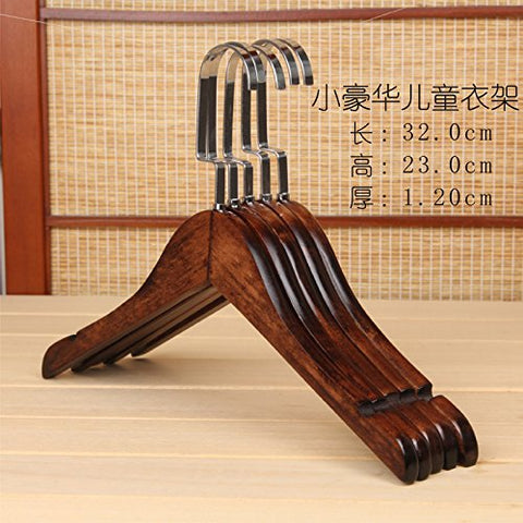 Kexinfan Hanger Solid Wood Hanger Wood No Trace Clothing Hanging Clothing Store Hanger Pants Clip Children Support Wooden Clothes Rack, Small Luxury Children'S Hangers