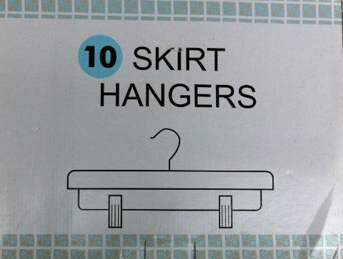 Natural Wood 10 Skirt Hangers 100% Functional