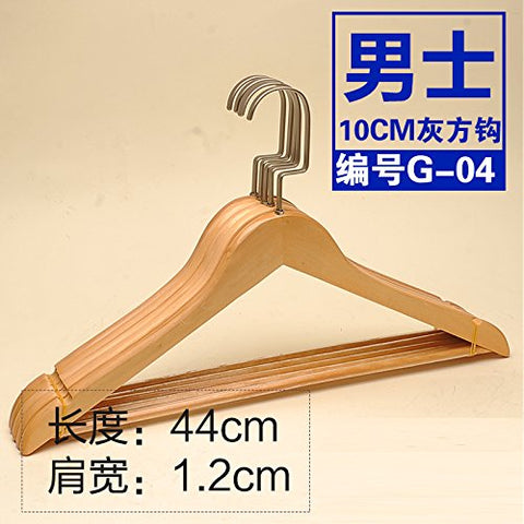 Kexinfan Hanger Solid Wood Clothes Hanger Adult Clothing Store Bedroom Clothes Holder Wood Clothes Holder Household Seamless Wood Clothes Hanger Hanger, 10Pcs, G-04 Men'S Wood Log Belt