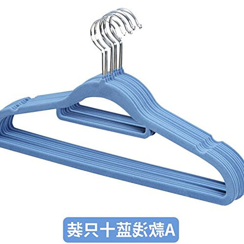 U-emember Hanger Slip Resistant Non-Marking The Garment Rack Clothes Drying Rack Trouser Press And Hold A Shelf Hanging Clothes Rack, 10, A Light Blue -A)