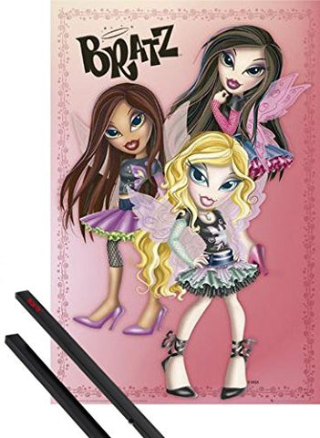 1art1 Poster + Hanger: Bratz Poster (36x24 inches) Pixies Skirt and 1 Set of Black Poster Hangers