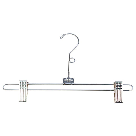 KC Store Fixtures A19101 Salesman Skirt Hanger, 12" with Loop, Chrome (Pack of 100)