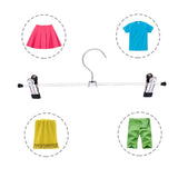 Pants Hangers - 24 PCS Skirt Hangers Pants Hanger with Clips Metal Pant Hangers Space Saving for Pants Skirts Clothes