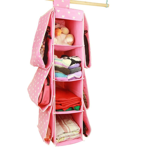 Shop bxt cute multifunctional 10 pockets wardrobe space saving over the door hanging handbags clothes magazines sockets handbags holder rack organiser storage bag