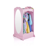 Kitchen guidecraft dress up cubby center pink costumes accessoires storage shelf and rack with mirror for little girls and boys toddlers wooden wardrobe closet