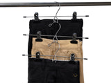 24 Quality Pants Hangers Heavy Duty Add-on Skirt/Slack Metal Hanger, Set of 24 (24)