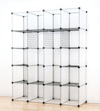 Best seller  unicoo multi use diy 20 cube organizer wardrobe bookcase storage cabinet wardrobe closet with design pattern deeper cube semitransparent