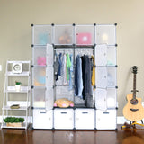 Budget unicoo multi use diy 20 cube organizer wardrobe bookcase storage cabinet wardrobe closet with design pattern deeper cube semitransparent